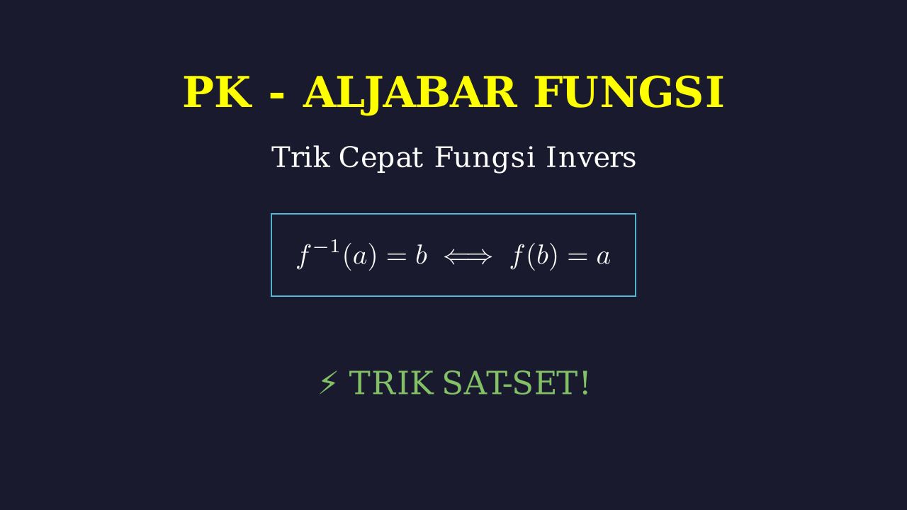 Trik Cepat Fungsi Invers