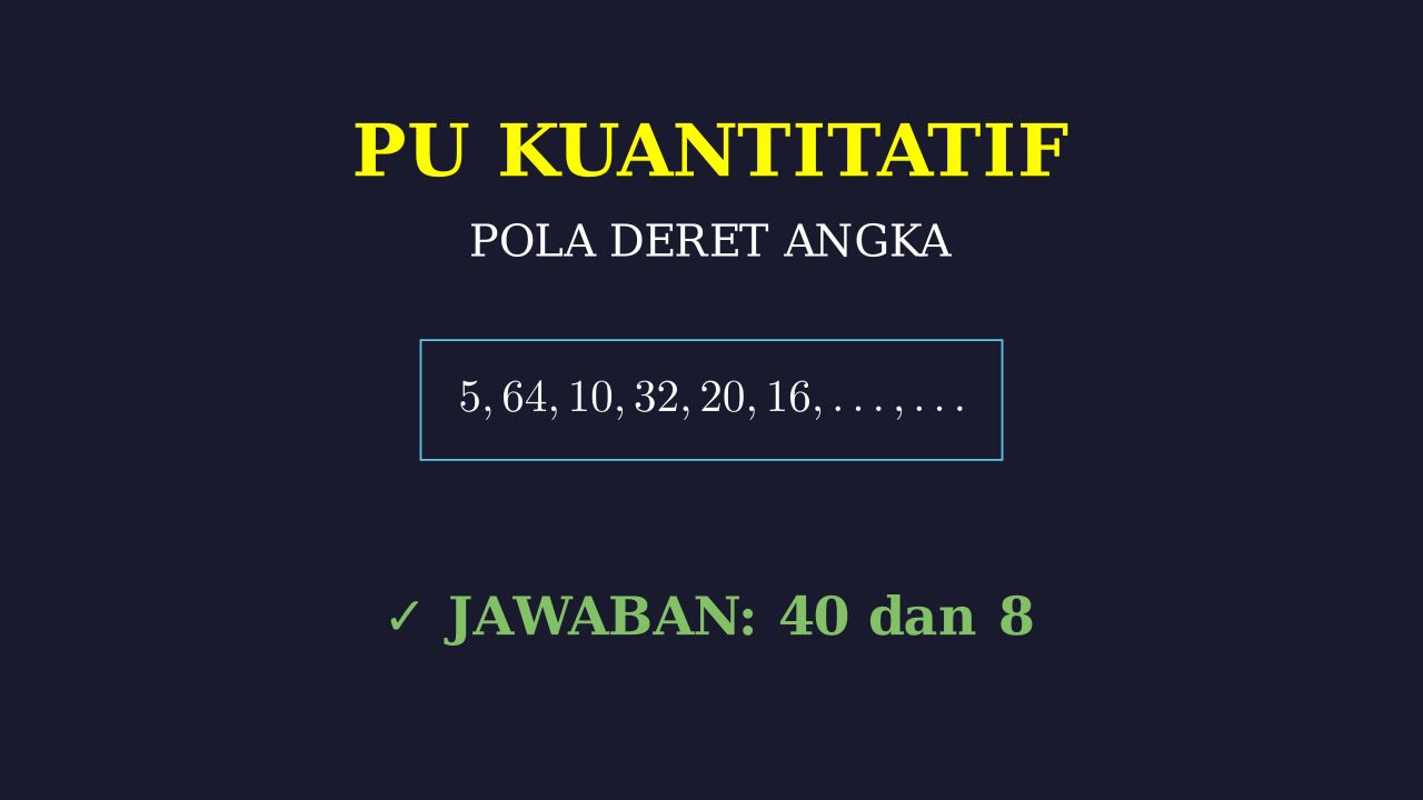 Pola Deret Angka
