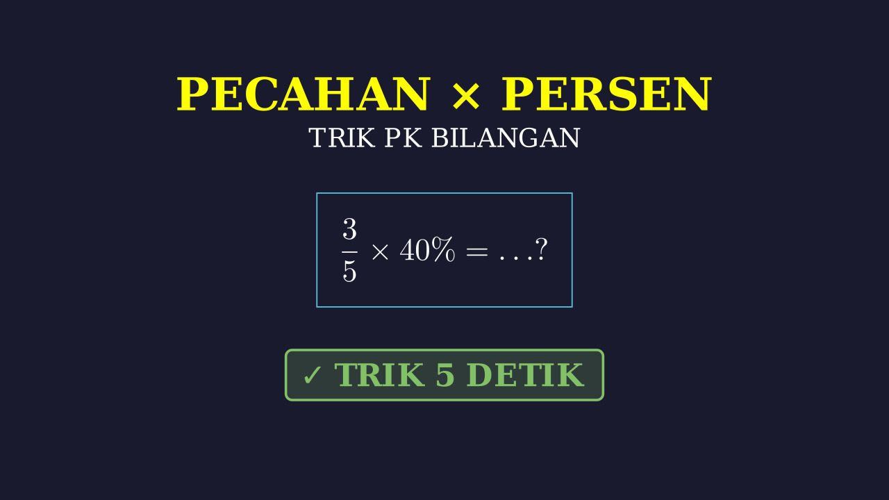 Trik Cepat: Pecahan x Persentase