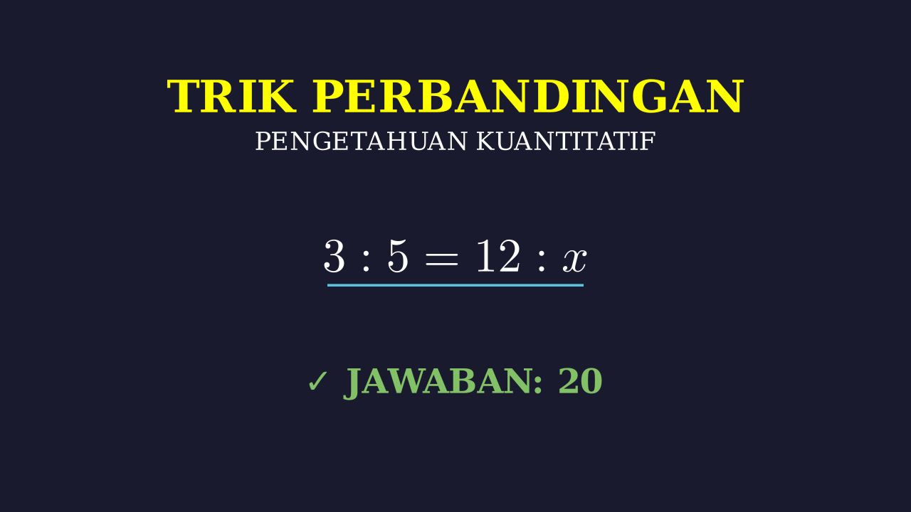 Menghitung Perbandingan