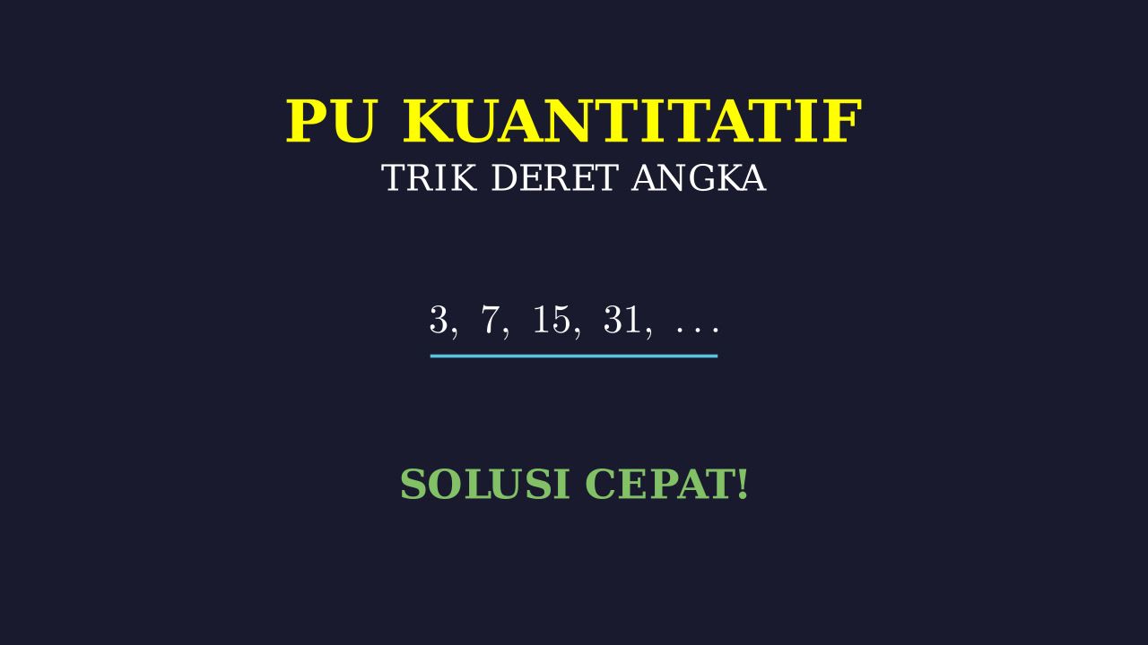 Pola Deret Angka