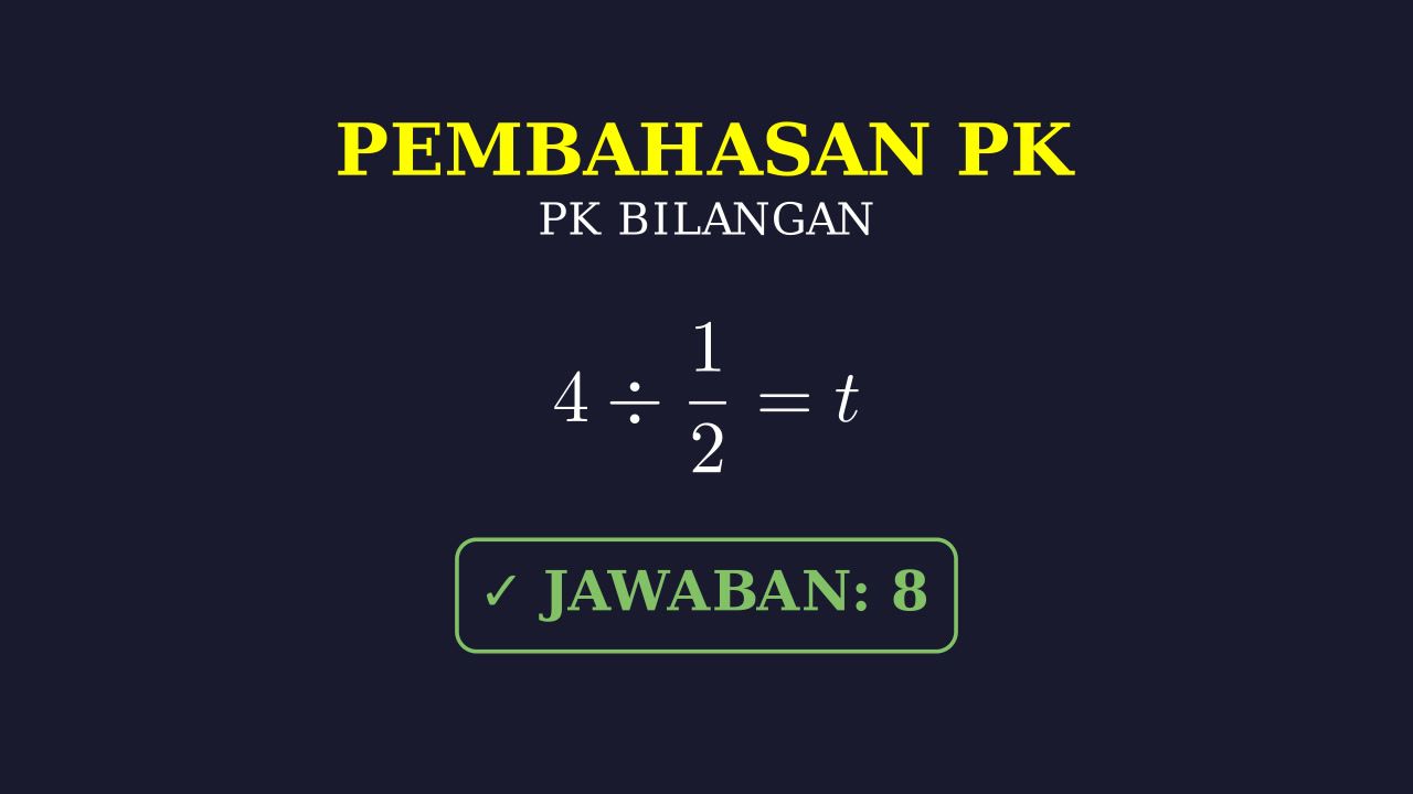 Pembagian Pecahan: 4 Dibagi 1/2