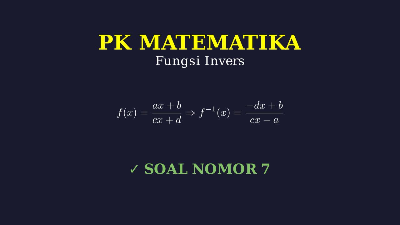 Menentukan Fungsi Invers