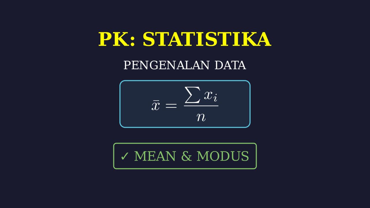 Dasar Data dan Statistik Sederhana