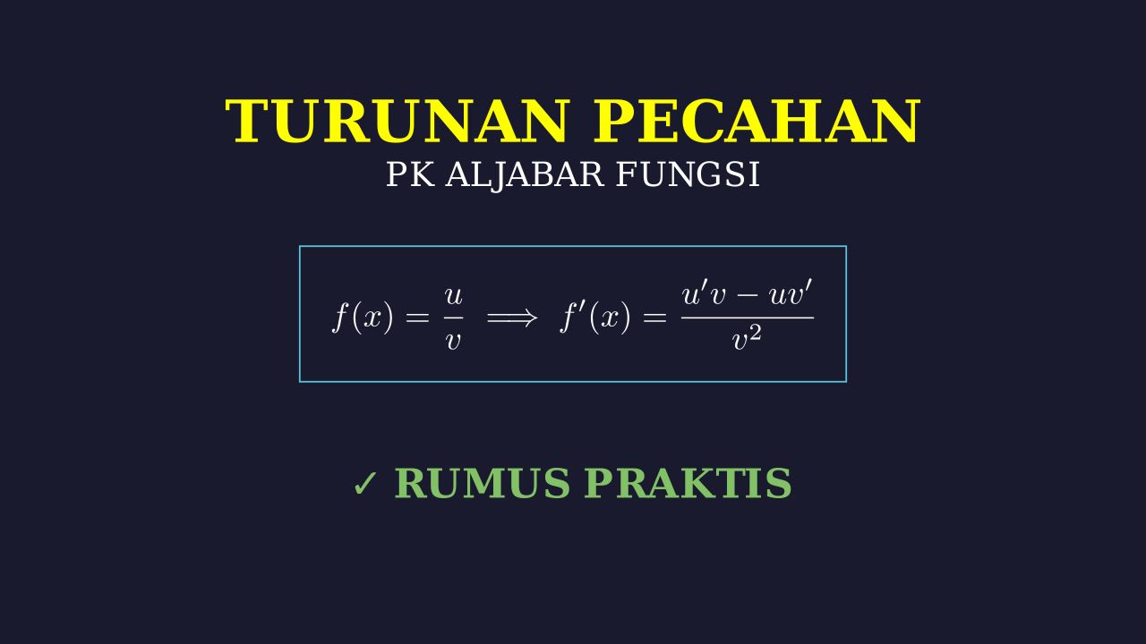 Turunan Fungsi Pecahan