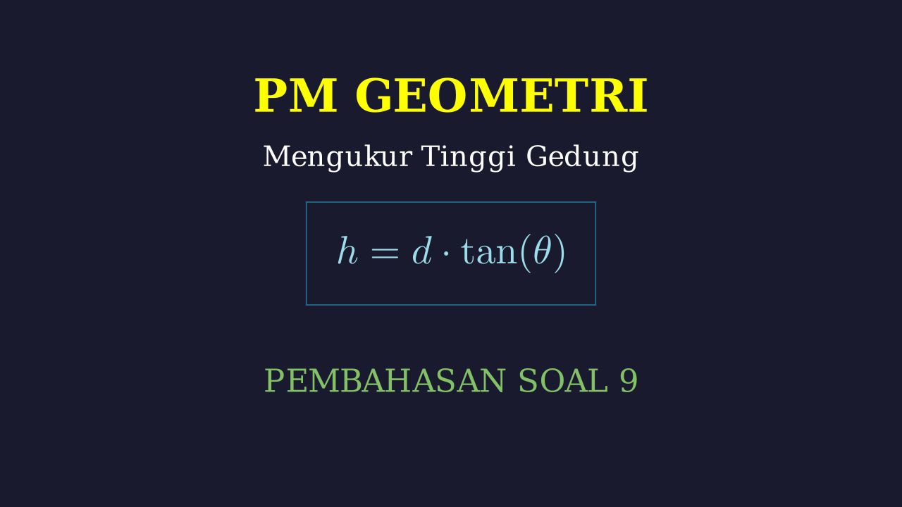 Mengukur Tinggi Gedung Dengan Trigonometri
