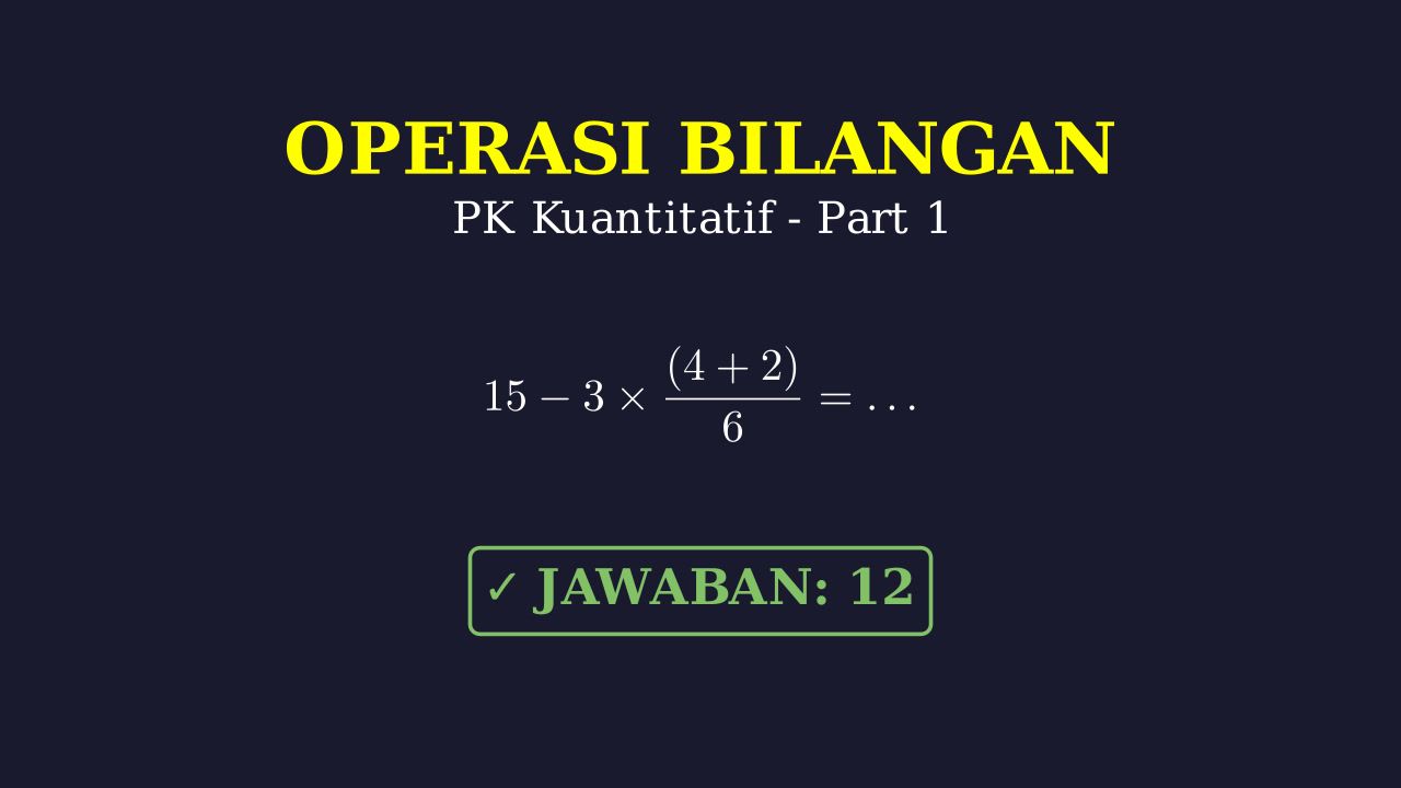 Operasi Bilangan: Konsep Dasar