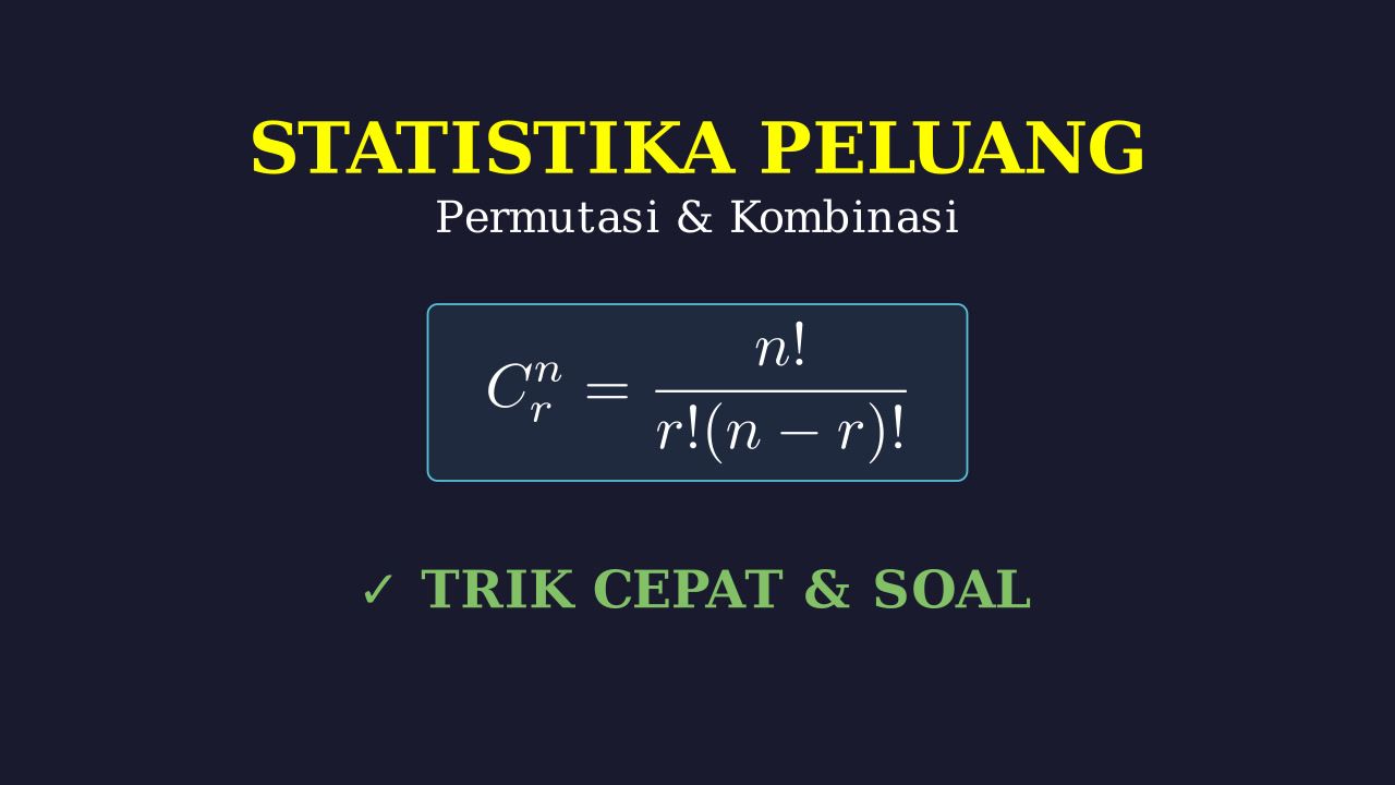Permutasi, Kombinasi, & Peluang: Trik Cepat & Pembahasan