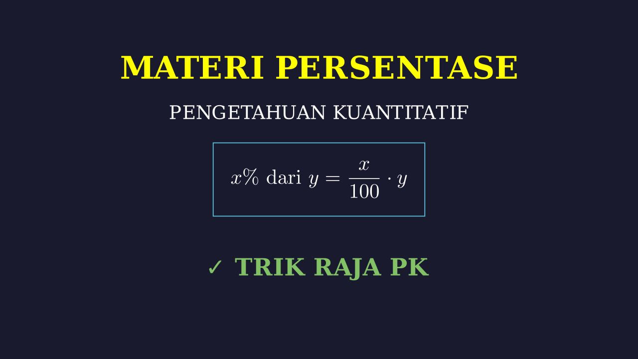 Persen: Raja Soal PK, PU, dan PM
