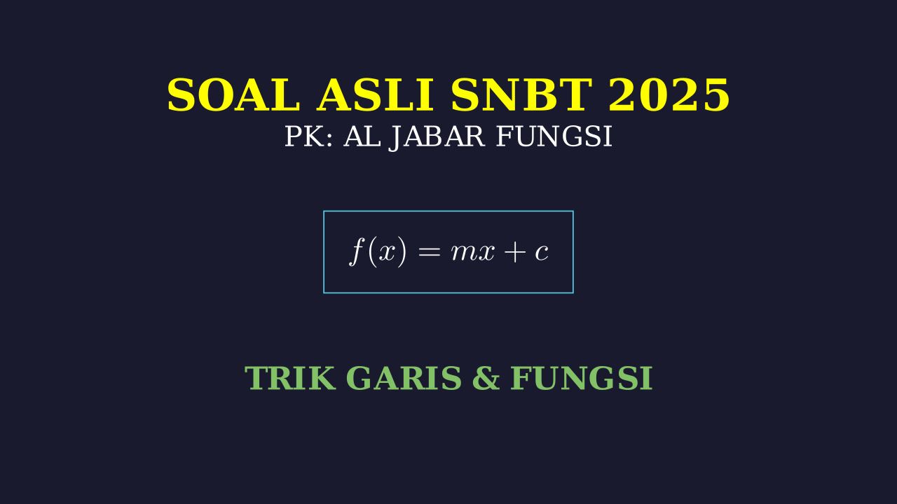 PK SNBT 2025: Materi Garis dan Fungsi