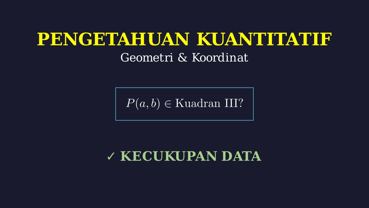 Menentukan Letak Titik pada Kuadran