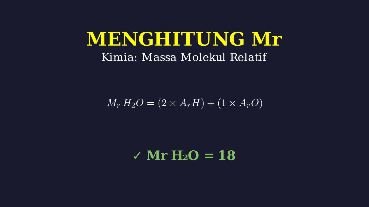 Menghitung Massa Molekul Relatif (Mr)