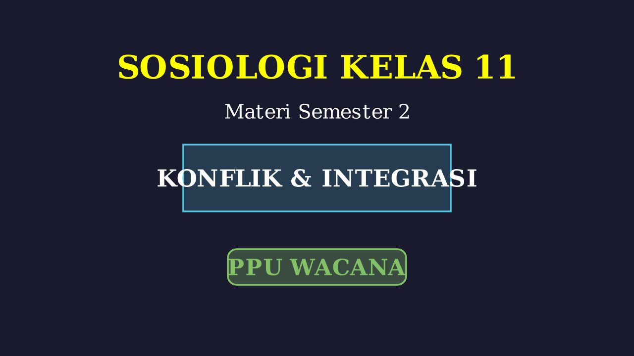 Materi Sosiologi Kelas 11 Semester 2