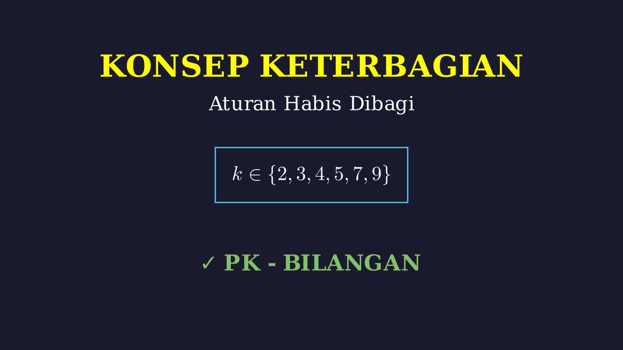 Aturan Keterbagian Bilangan
