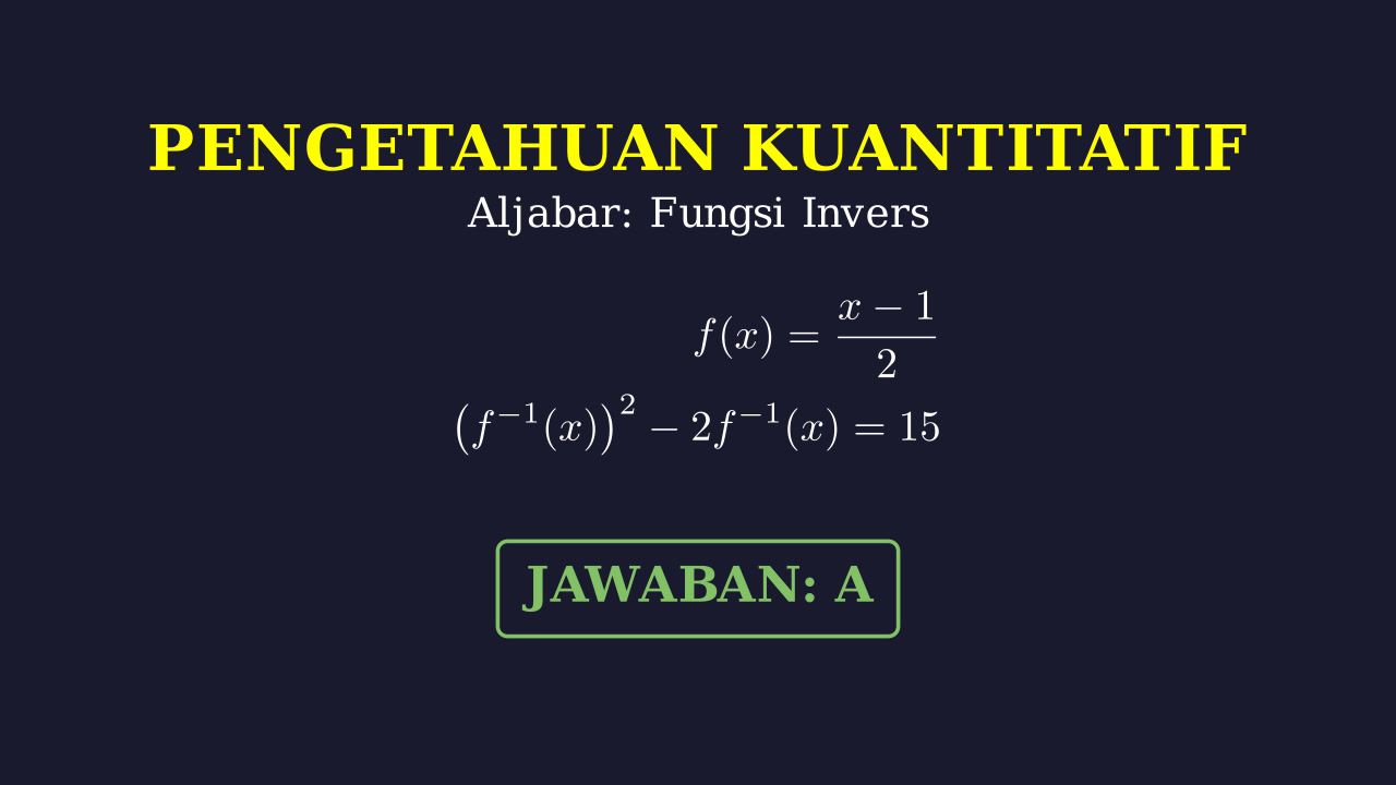 Menyelesaikan Persamaan Invers Fungsi