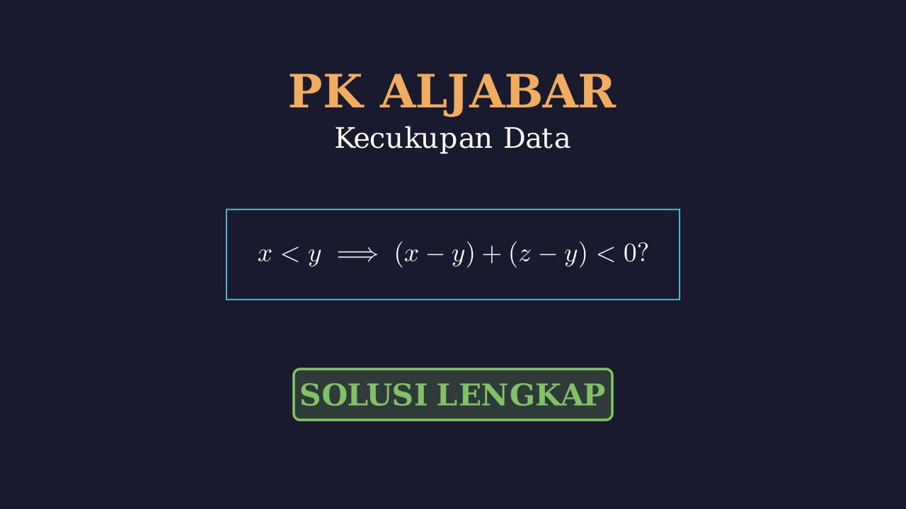 Kecukupan Data: Pertidaksamaan Aljabar