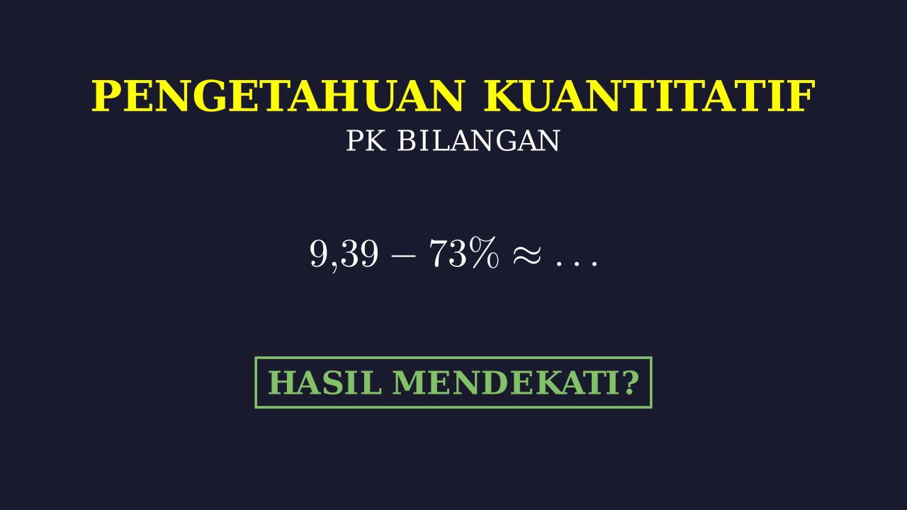 Pengurangan Desimal dan Persen