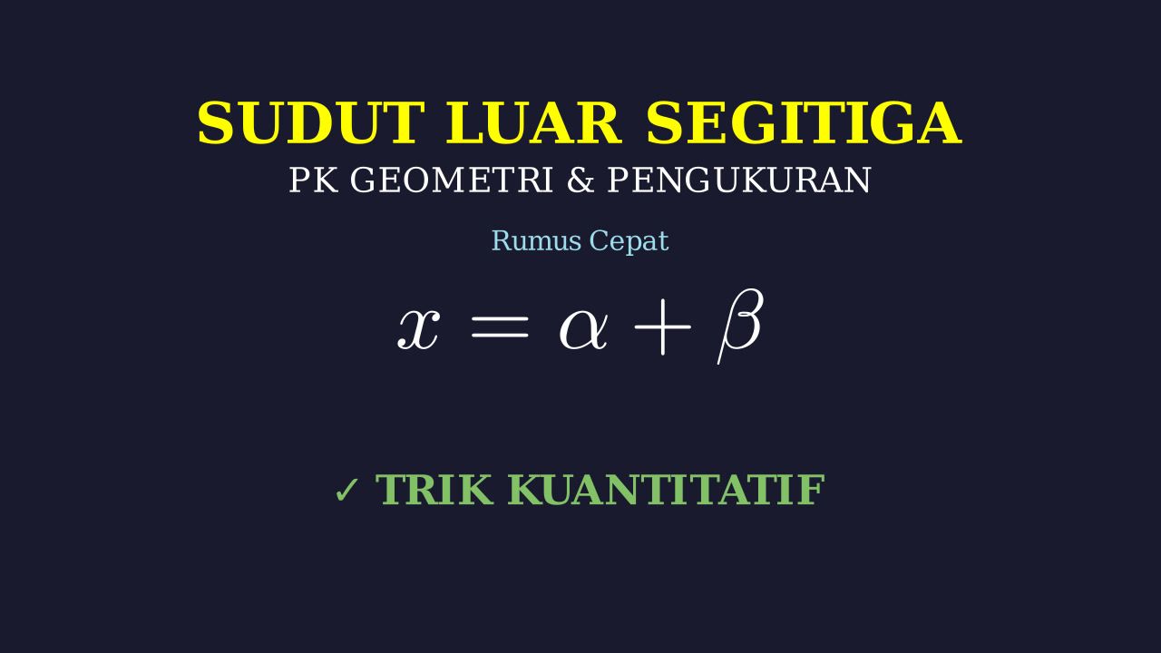 Memahami Sudut Luar Segitiga