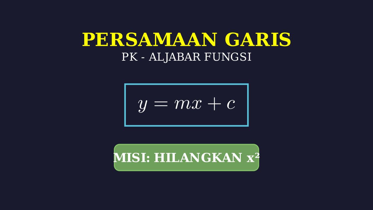Persamaan Garis Melalui Titik Potong Kurva
