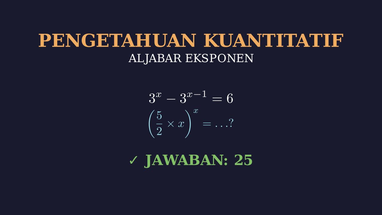 Persamaan Eksponen: Pengetahuan Kuantitatif