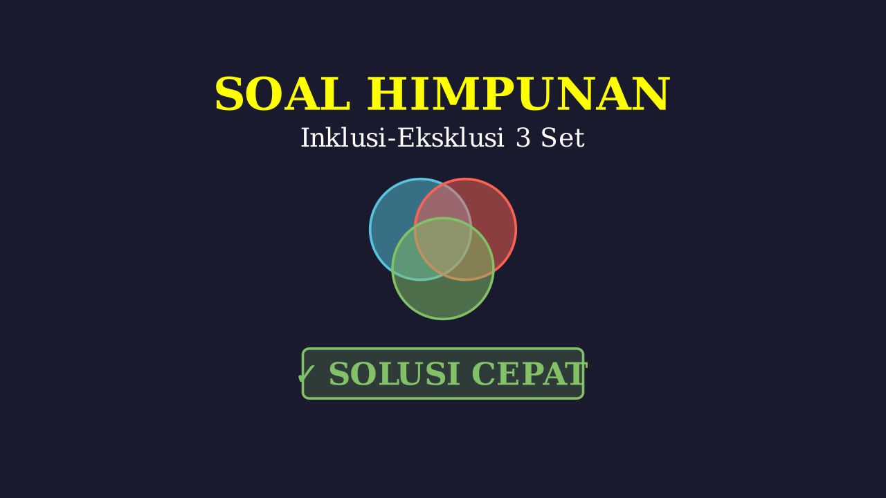 Inklusi-Eksklusi & Diagram Venn 3 Himpunan