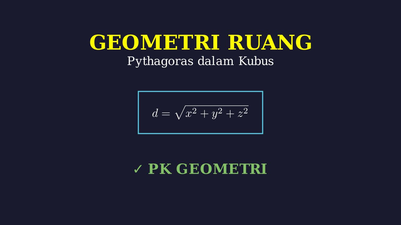 Pythagoras: Jarak dalam Kubus