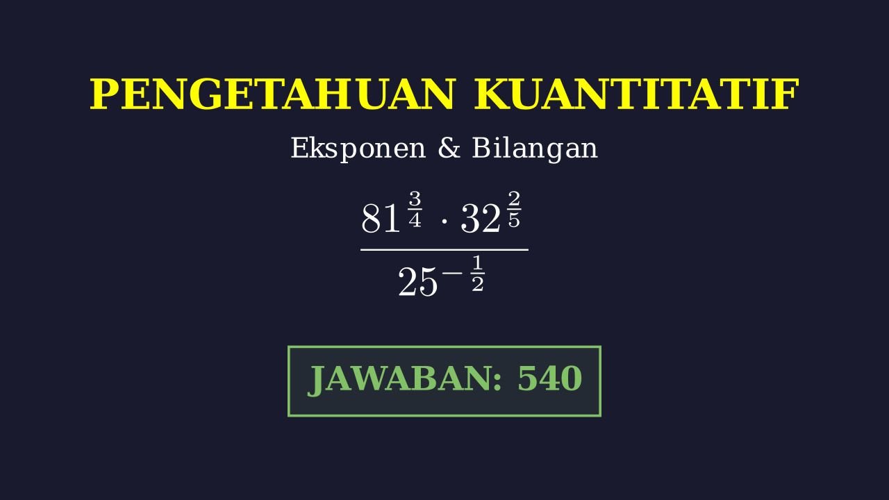 Operasi Bilangan Berpangkat Pecahan