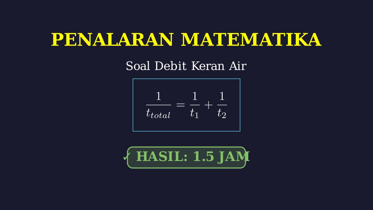 Menghitung Waktu Pengisian Bak Mandi
