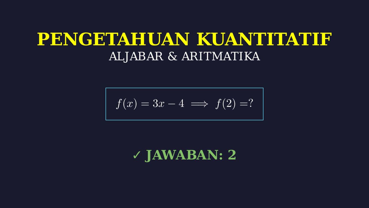 Aljabar Linear dan Aritmatika Dasar