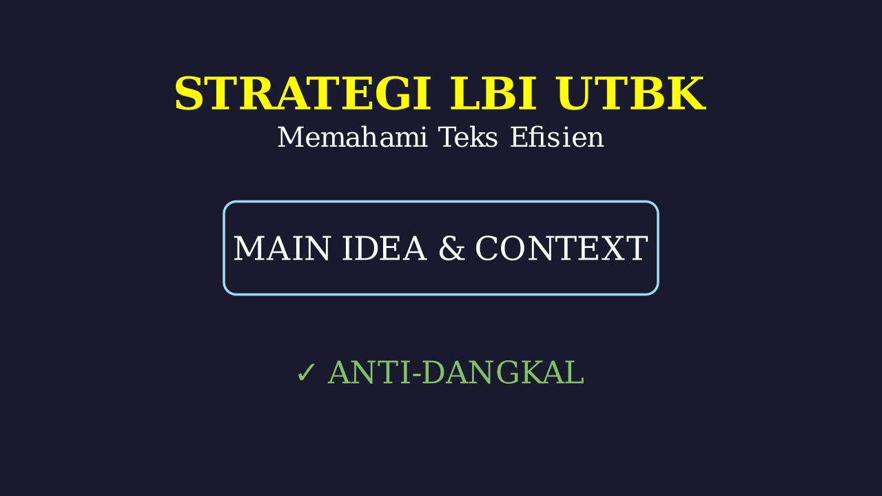 Ringkasan Cepat Materi UTBK