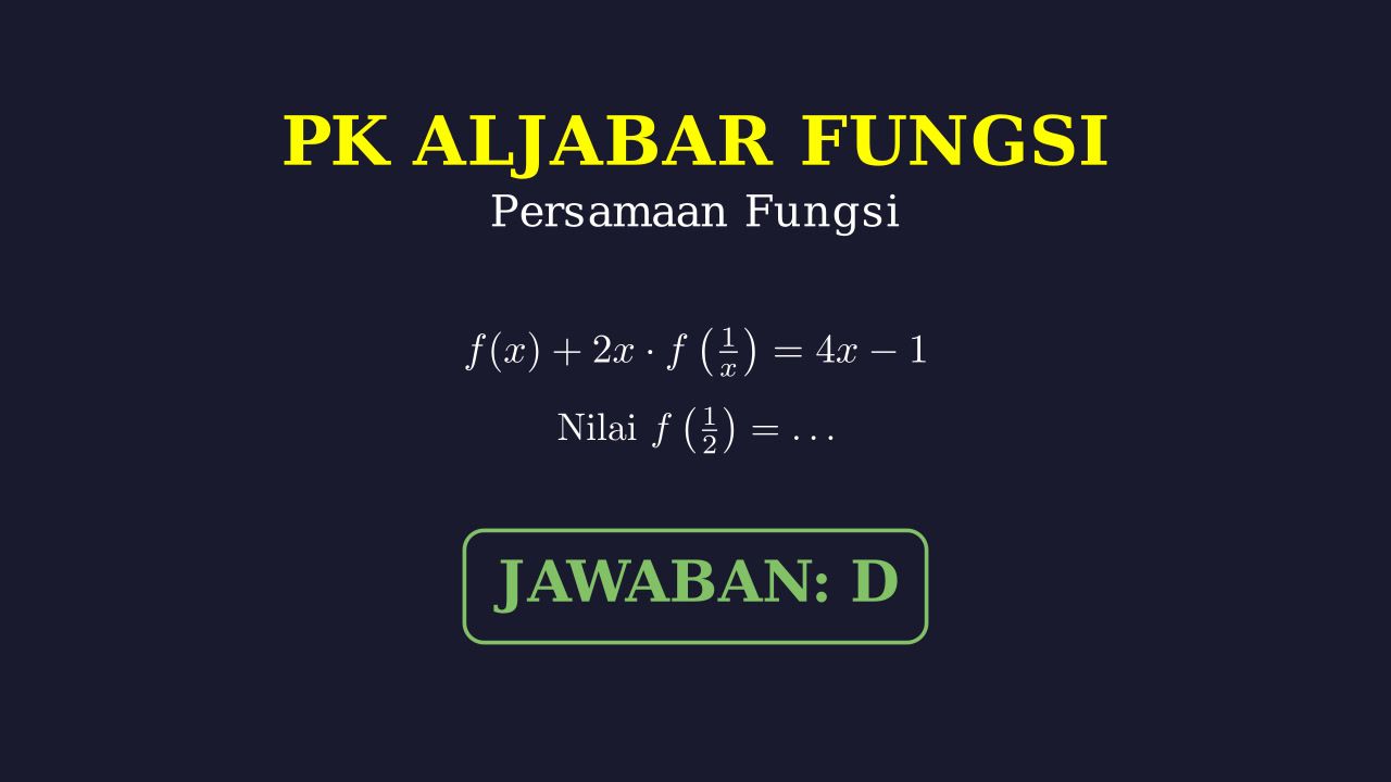 Menyelesaikan Persamaan Fungsional