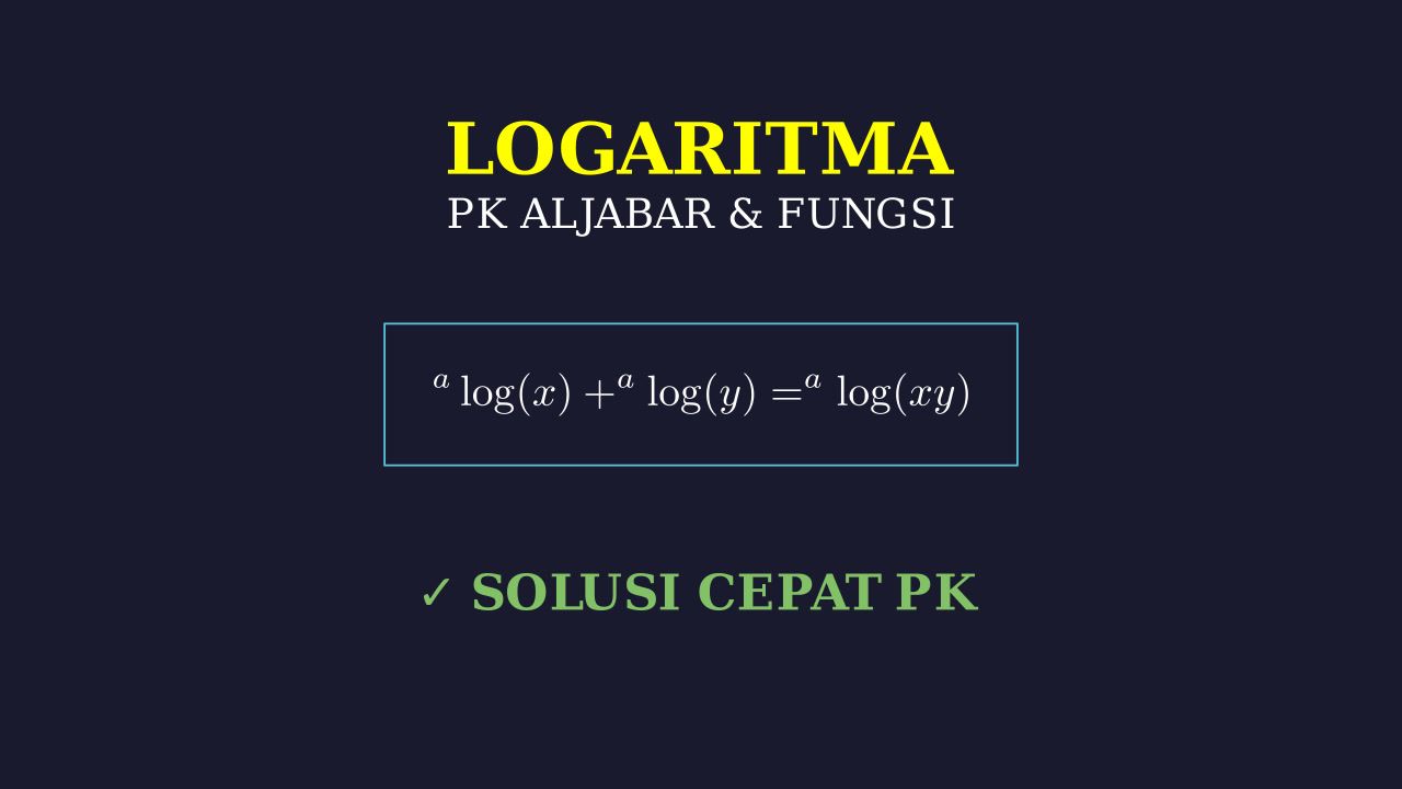 Konsep Dasar Logaritma