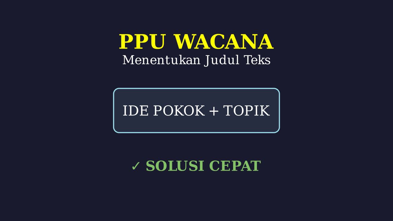 Menentukan Judul Teks yang Tepat