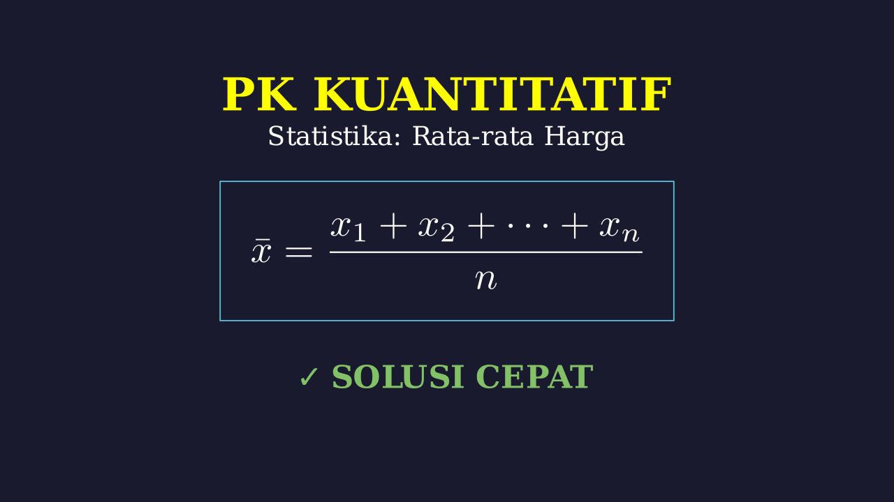 Menghitung Rata-rata Harga Sayur
