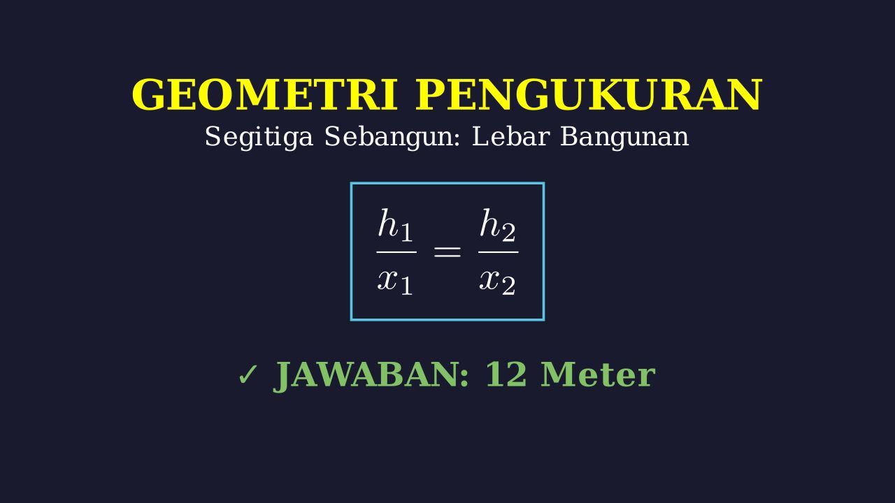 Segitiga Sebangun: Menghitung Lebar Bangunan