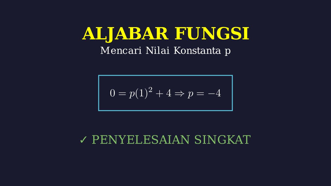 Menentukan Nilai p dalam Persamaan