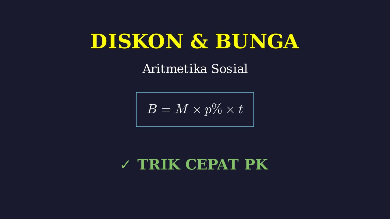 Aritmetika Sosial: Diskon dan Bunga Tunggal