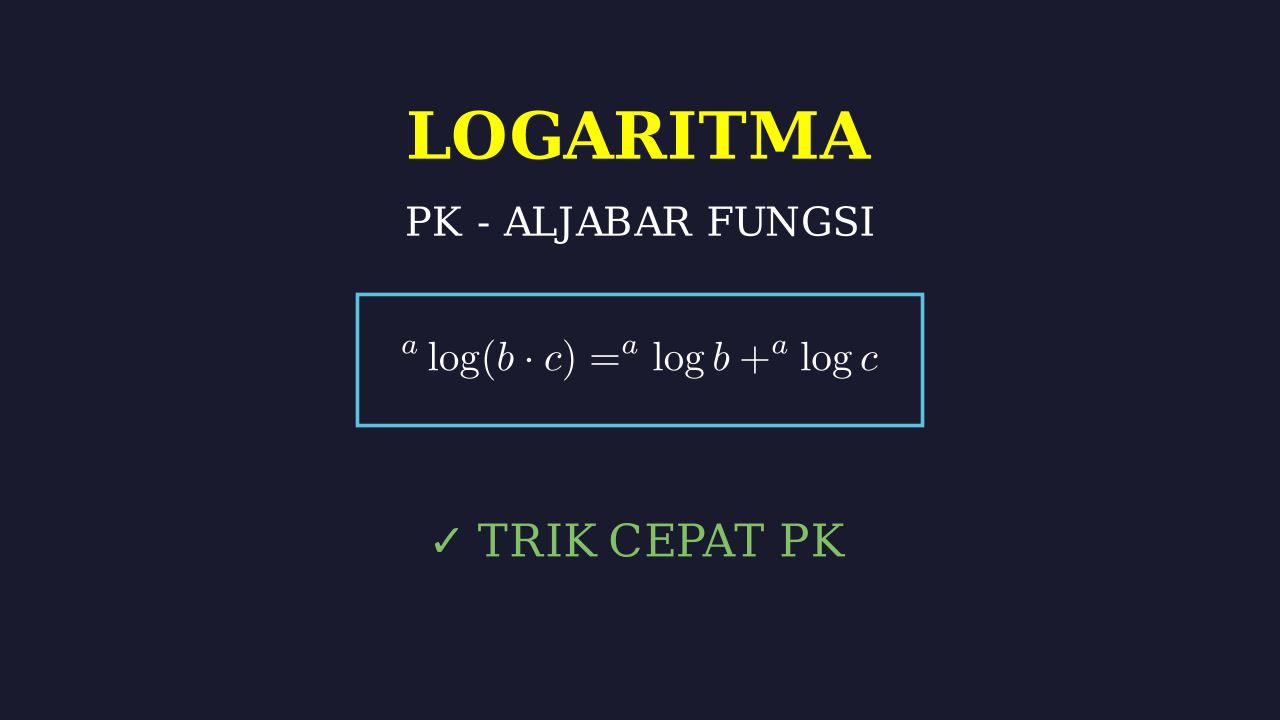 Konsep Dasar Logaritma