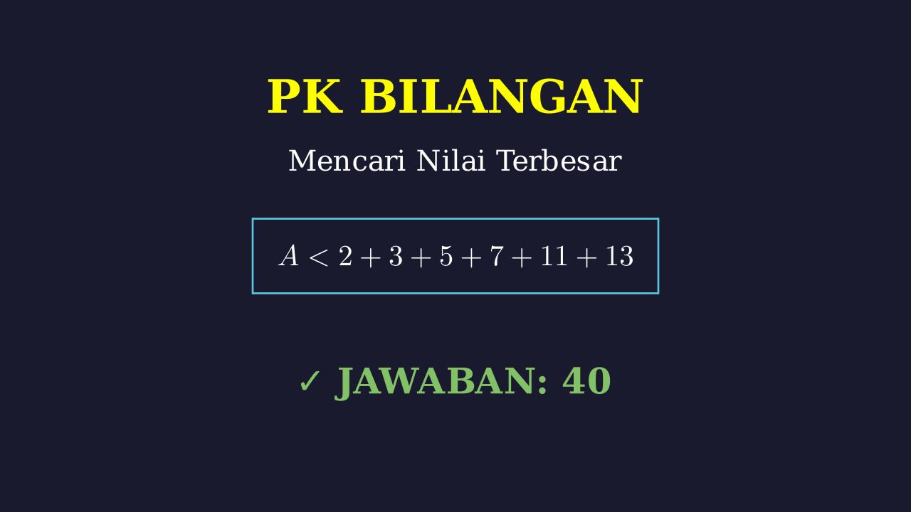 Menentukan Bilangan Bulat Terbesar