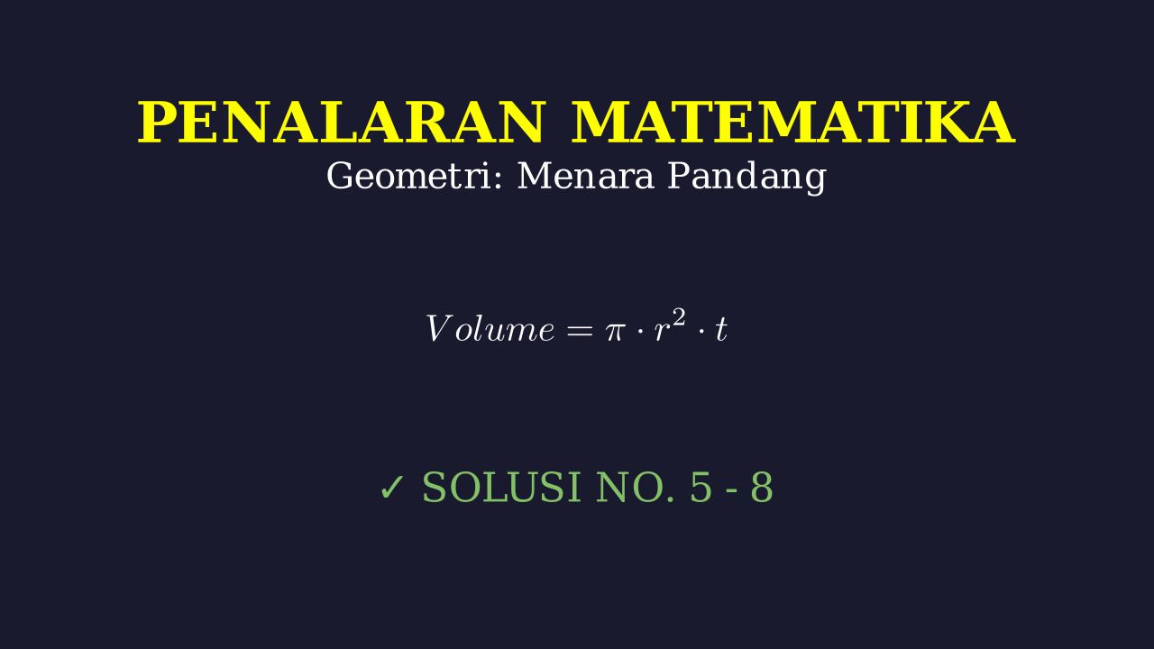 Soal Cerita: Renovasi Menara Pandang