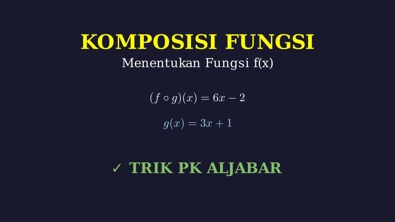 Menentukan Fungsi f(x) dari (f ∘ g)(x)