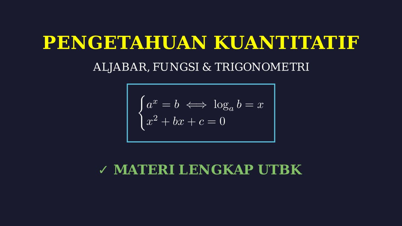 Rangkuman Lengkap Materi Matematika SMA