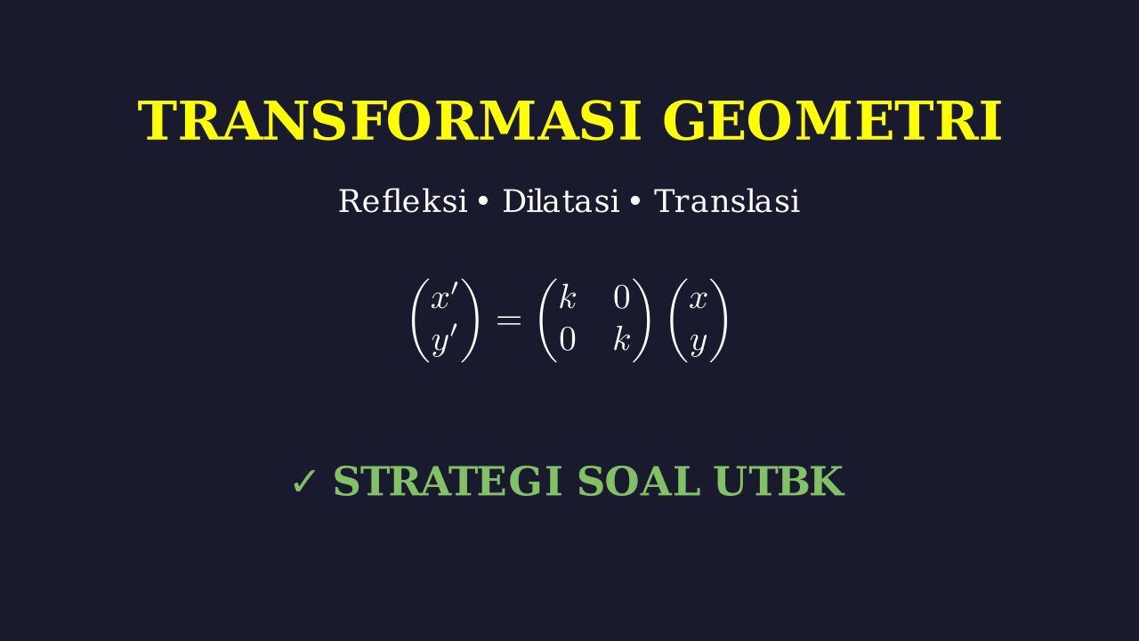 Refleksi, Dilatasi, Translasi: Contoh Soal UTBK