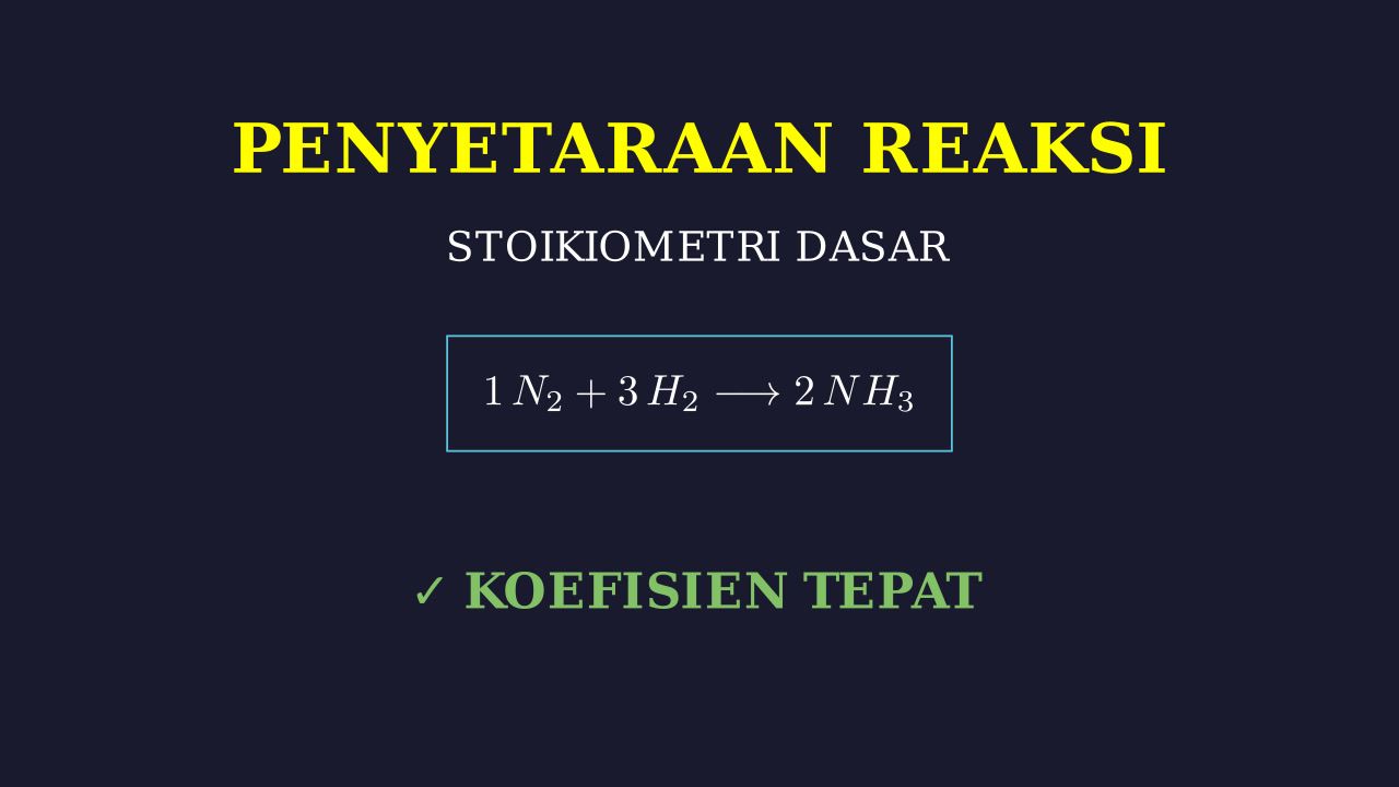 Penyetaraan Reaksi dan Stoikiometri