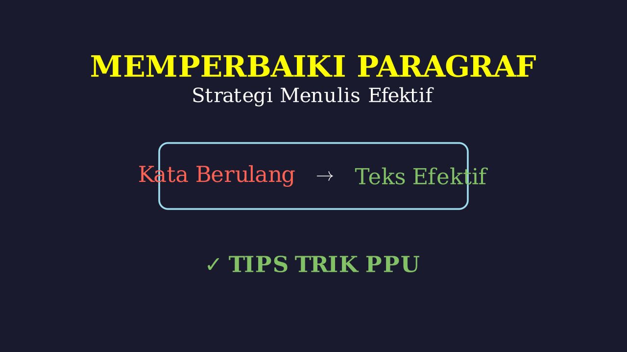 Tips Memperbaiki Paragraf