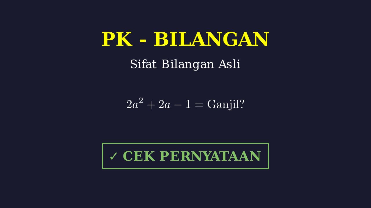 Sifat Bilangan Ganjil dan Genap