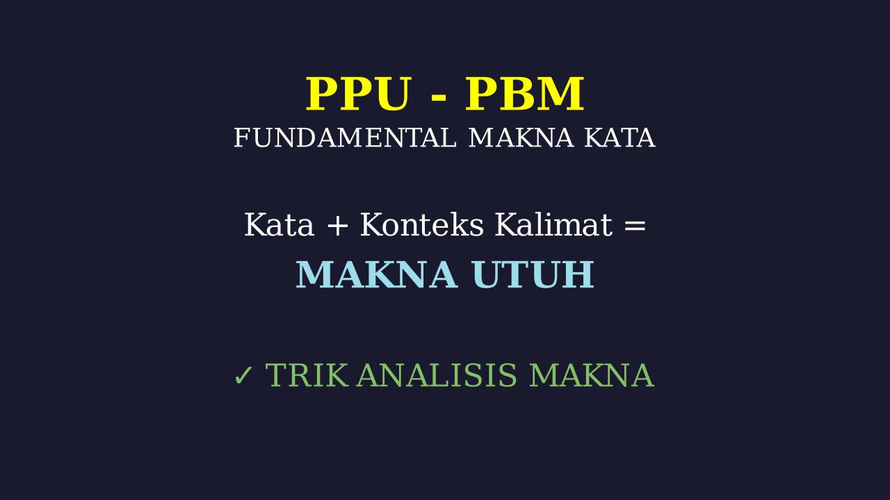PBM: Konsep Fundamental