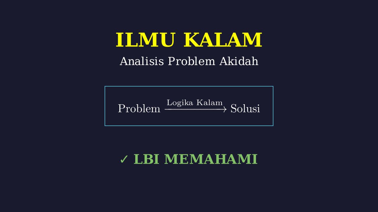 Ilmu Kalam: Solusi Problematika Akidah