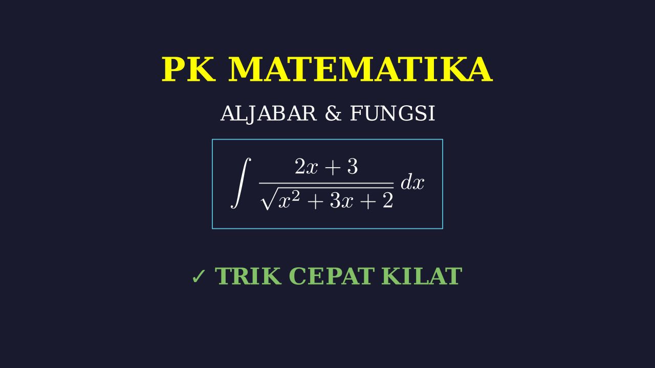 Menyelesaikan Integral Substitusi