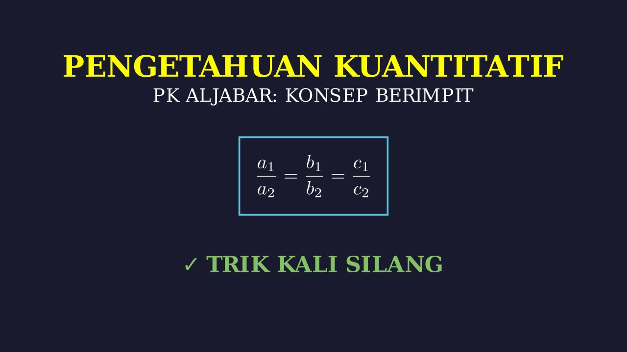 Konsep Berimpit dan Asal Usul Perkalian Silang